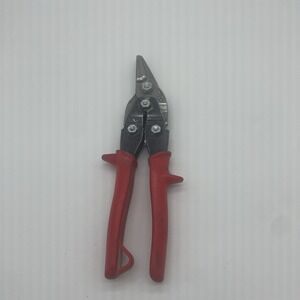 Wiss M1X Metal Snip 9 3/4 Inch Compound Action Straight and Left Cut Red Handle